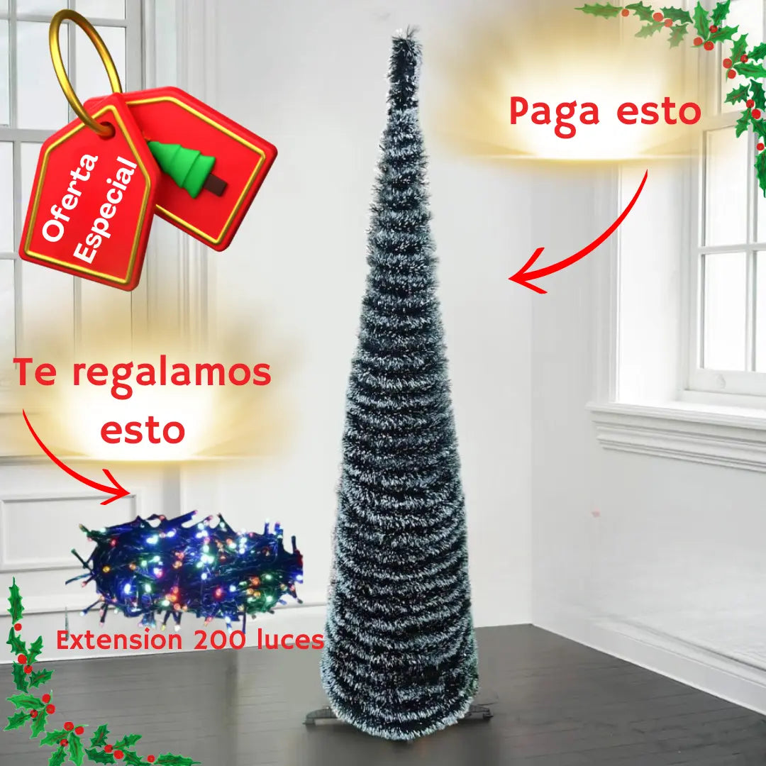 Árbol Navidad Plegable + Luces - Adelanta tu navidad